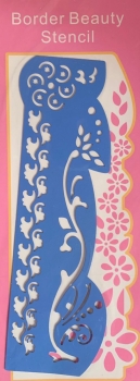 Embossing-Schablone Border Beauty, Blumenrand
